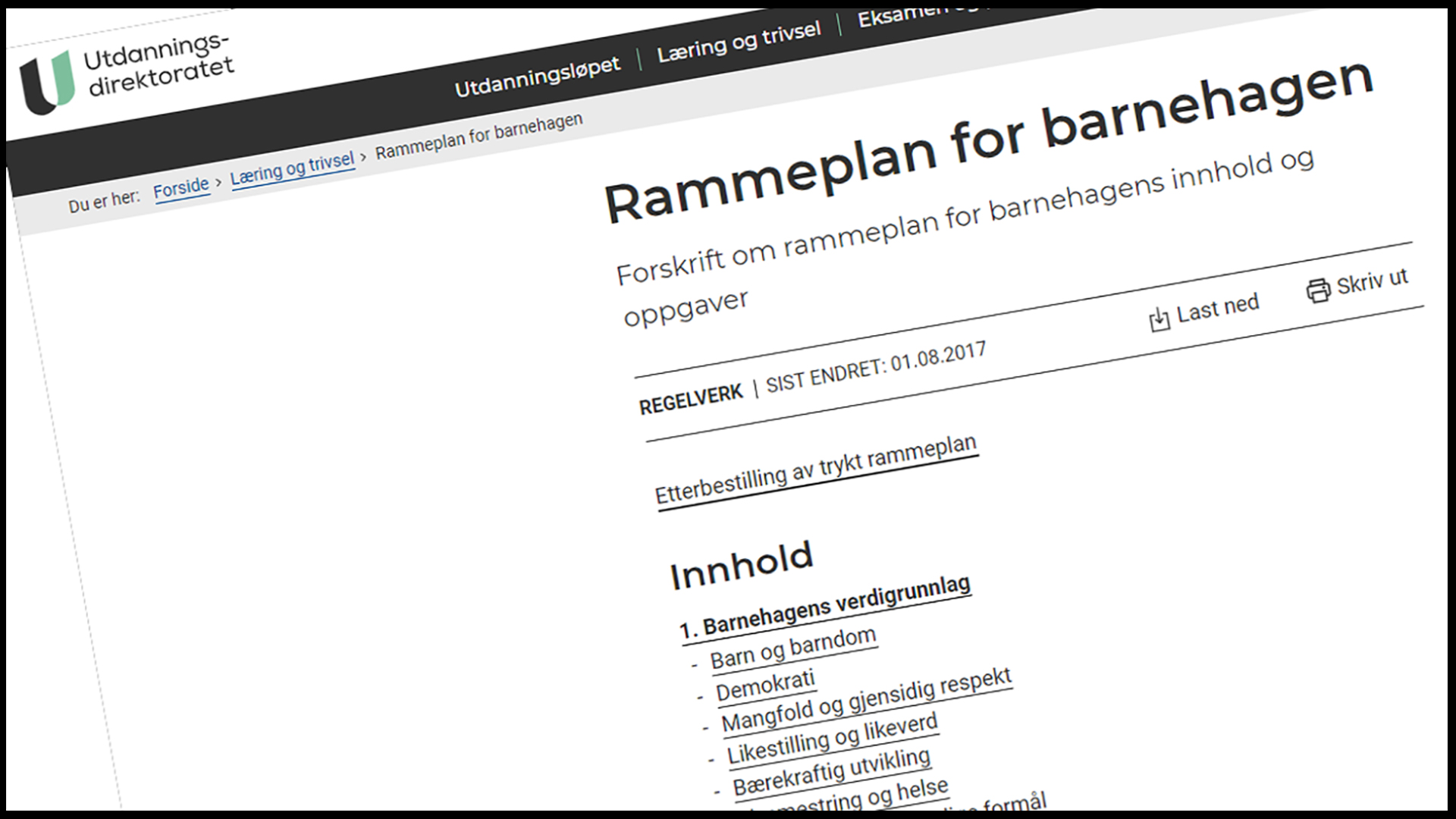 Rammeplanen For Barnehager Og Seksualiteten - Sex Og Politikk